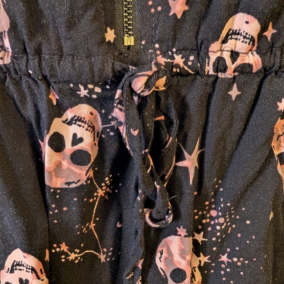Torrid Black Dress with Pink Celestial Skull Pattern 2 Sleeveless - Picture 9 of 10
